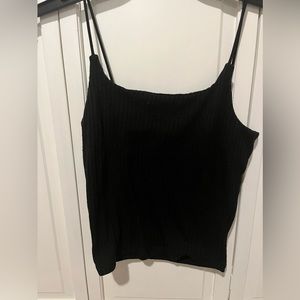 SHEIN black ribbed cropped tank top.